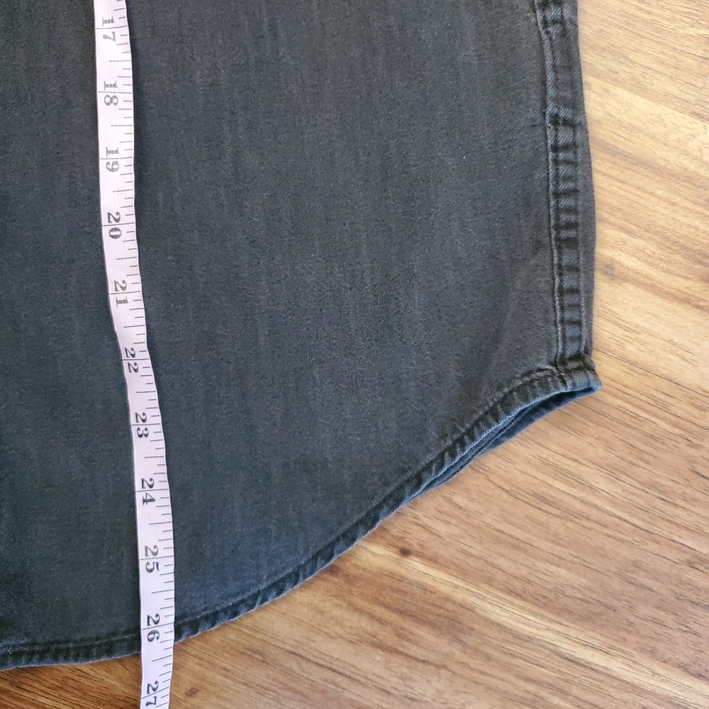 Abercrombie & Fitch Medium Black Denim Button Down Shirts - Picture 6 of 6